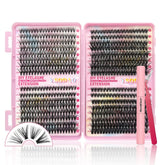 YSQDAQ DIY lash clusters kit with 640 pcs for at-home extensions.