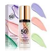YU KUI LX 3in1 primer face close-up neutralizes redness with green shade