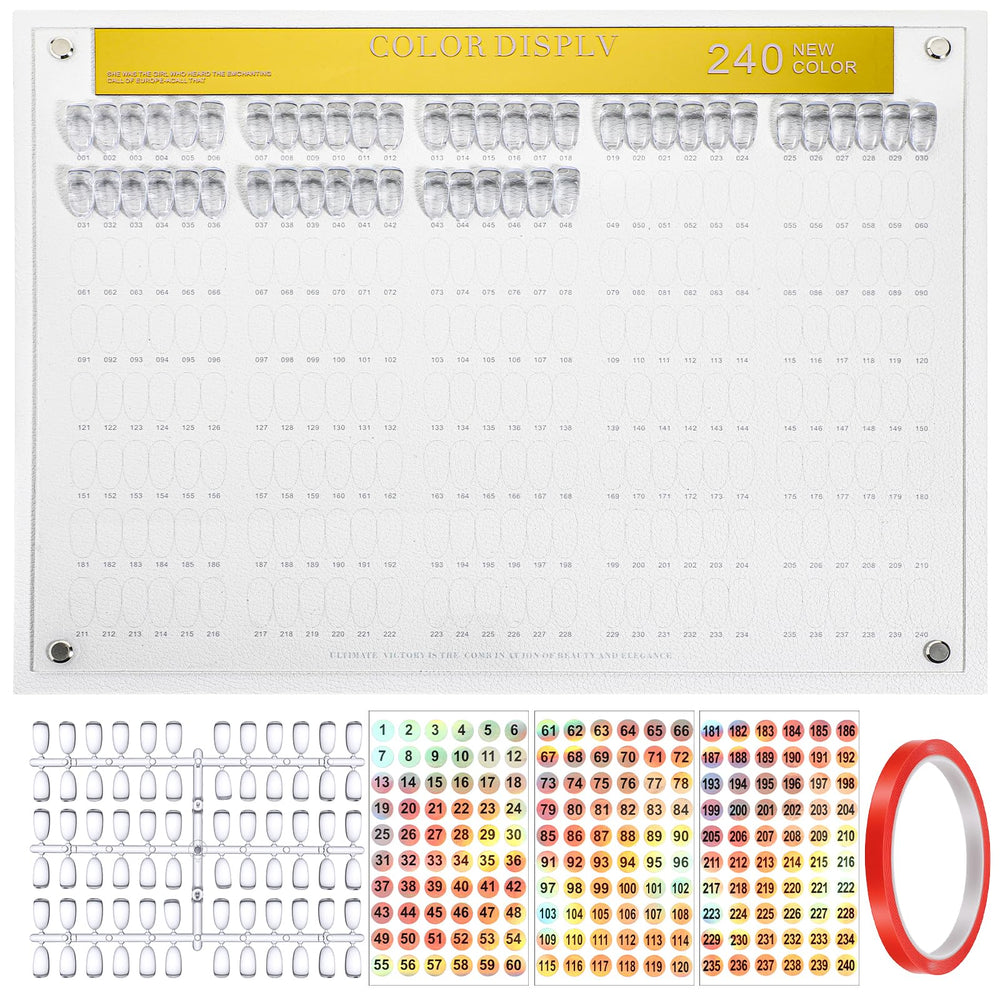 Yuanan nail color swatches stand viewed from the front for easy color selection