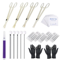 Yuelong 42-piece piercing kit with mixed needles and clamps for practice
