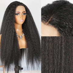 Yuksi Kinkystraight wig with pre-plucked baby hairs for quick styling