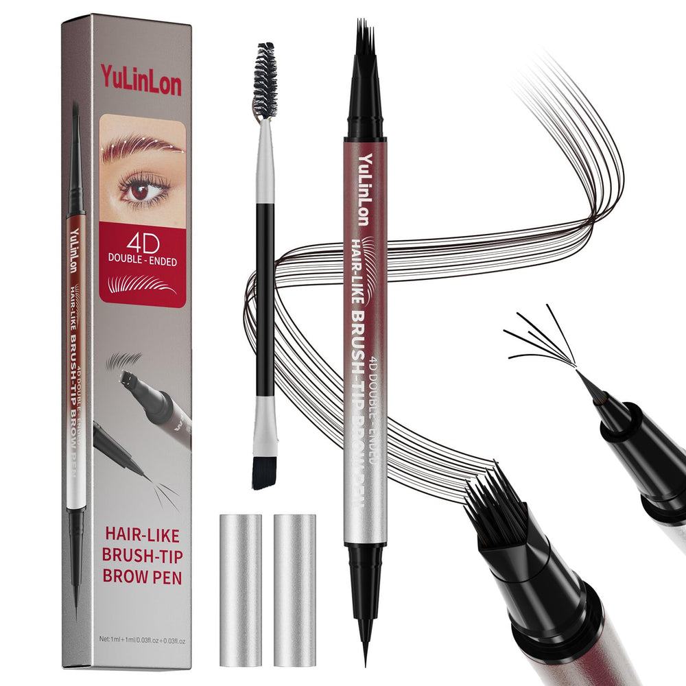 Yulinlon 4D eyebrow pen with hair-like brush tip for natural strokes