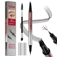 Yulinlon 4D eyebrow pen with hair-like brush tip for natural strokes