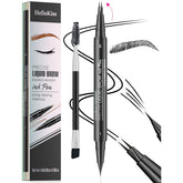 Yulinlon 9708 dual-ended eyebrow pen with built-in brush for precise shaping.