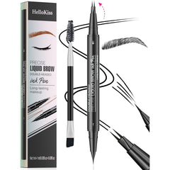 Yulinlon 9708 dual-ended eyebrow pen with built-in brush for precise shaping.