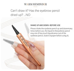 Yulinlon Q706 eyebrow pen dries quickly for fast set.