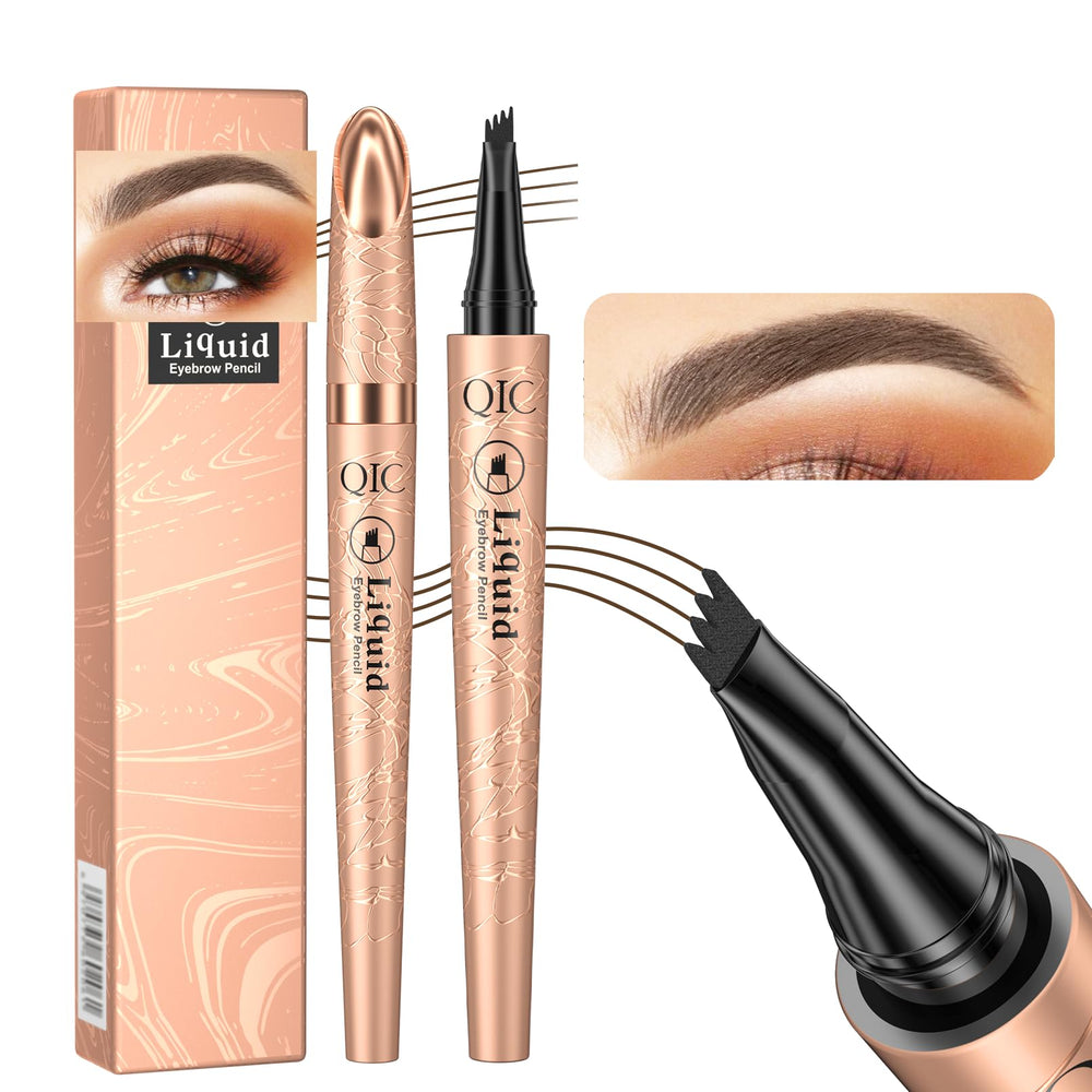 Yulinlon Q706 quad-tip close-up shows precise brow control and natural texture.