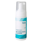 YUNI Beauty Waterless Body Wash bottle pump for quick, water-free cleansing.