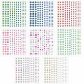 Yuntop pearl stickers set with colorful flat-back pearls for easy craft embellishment.