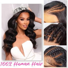 YUNXING glueless wig with adjustable straps and three combs for secure fit.