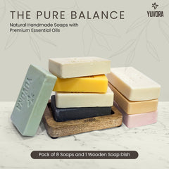 Yuvora Honey Lemongrass soap bar, bright aroma for refreshing showers.