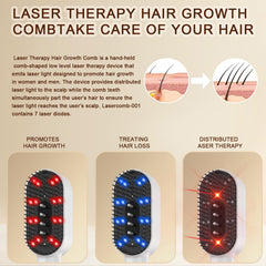 Yuxian laser hair growth comb with essential oil tank for customizable therapy