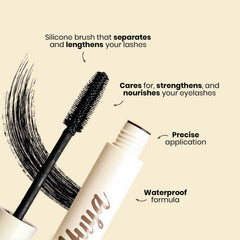 Voluminous result with YuYa mascara enhances lash fullness
