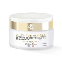 Yves Rocher anti-aging beautifying day cream in jar for dry skin nourishment