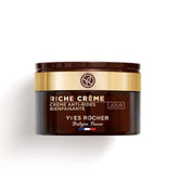 Yves Rocher Comforting Anti-Wrinkle Riche Crème Day jar close-up shows rich, comforting texture.