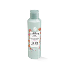 Yves Rocher Pur Calendula bottle pour, showcasing gentle makeup removal and smoothing benefits