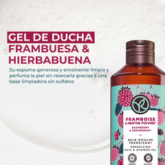Yves Rocher raspberry-peppermint-cream-texture close-up showing creamy milky consistency for sensitive skin.