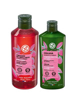 Yves Rocher raspberry vinegar bottle for a gentle, shine-enhancing rinse