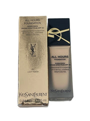 YSL All Hours LW7 foundation bottle delivers weightless full coverage for lasting natural matte skin