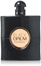 YSL Black Opium bottle close-up highlighting sleek design for a night-out fragrance.