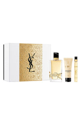 YSL Libre EDP bottle with gift set presentation for everyday confidence