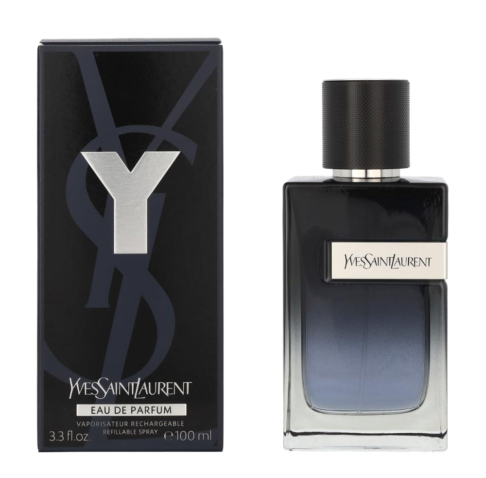 YSL Y Eau de Parfum bottle front displays iconic design for daily confidence.