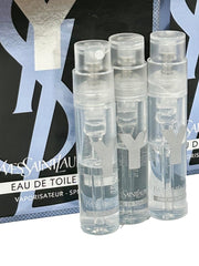 Yves Saint Laurent Y Men set of 3 vials for quick fragrance trials.