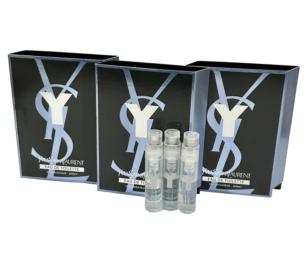 Yves Saint Laurent Y Men sample vial close-up for on-the-go testing.