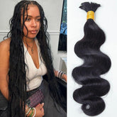 YWIGS body wave bulk braiding hair 50g 20inch, heat-stylable for versatile looks.