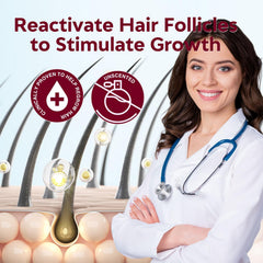 Yzmoffer 5% Minoxidil spray nozzle close-up for precise scalp delivery.