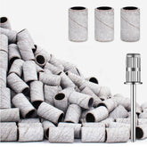 ZABOUL 120pcs nail drill bits and sanding bands, 240 grit, grey finish