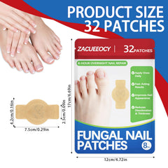 ZACUEEOCY Nail Fungus Patches close-up reveals breathable material for comfortable wear.