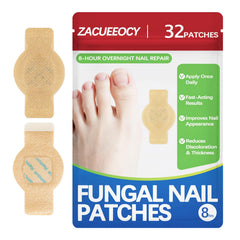 ZACUEEOCY Nail Fungus Patches pack shot shows compact, portable design for travel.