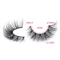 Zanlufly cat-eye fluffy 3D lashes add dramatic lift.