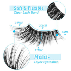Zanlufly clear band invisible band for seamless lash line.