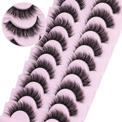 Zanlufly handmade false eyelashes offer soft, comfortable wear all day.