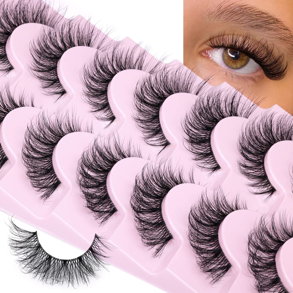 Zanlufly natural wispy D-curl lashes for everyday elegance.