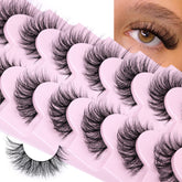 Zanlufly natural wispy D-curl lashes for everyday elegance.