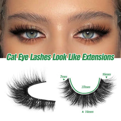 Zanlufly Russian strip lashes add volume for a dramatic cat-eye finish.