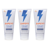 Zapzyt acne wash bottle front view highlighting 2% salicylic acid for daily use.