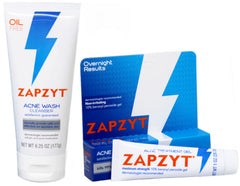 Zapzyt Acne Wash front label with oil-free formula for daily cleansing