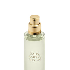Zara Amber Fusion packaging conveys premium gifting appeal and portability.