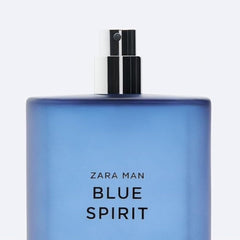 Zara Man Blue Spirit packaging box front, gift-ready presentation for special occasions.