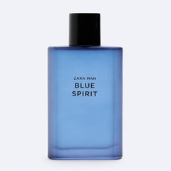 Zara Man Blue Spirit cap close-up highlighting premium hardware for lasting impression.