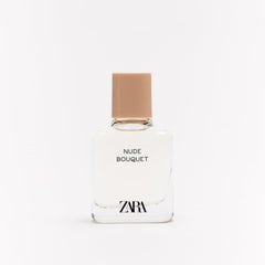 Zara Nude Bouquet close-up emphasizes the chic bottle and refined packaging.