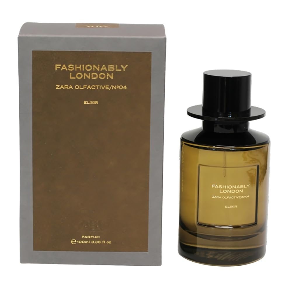 Zara Olfactive Nº04 Fashionably London Elixir bottle, sleek design for confident daily wear