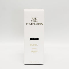 Zara Red Temptation packaging box – premium presentation for gifting or personal indulgence.
