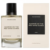 Zara Sunrise Red Sand Dunes bottle showcases amber and citrus tones for evening wear