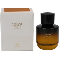 Zara Vibrant Caramel EDP bottle front view, perfect for everyday fruity floral wear.