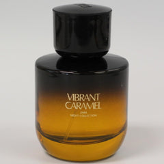 Zara Vibrant Caramel EDP bottle top view, elegant design for evening confidence.